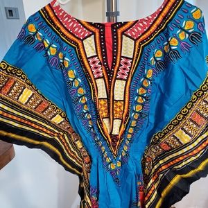 Dashiki African Print Cinched Top